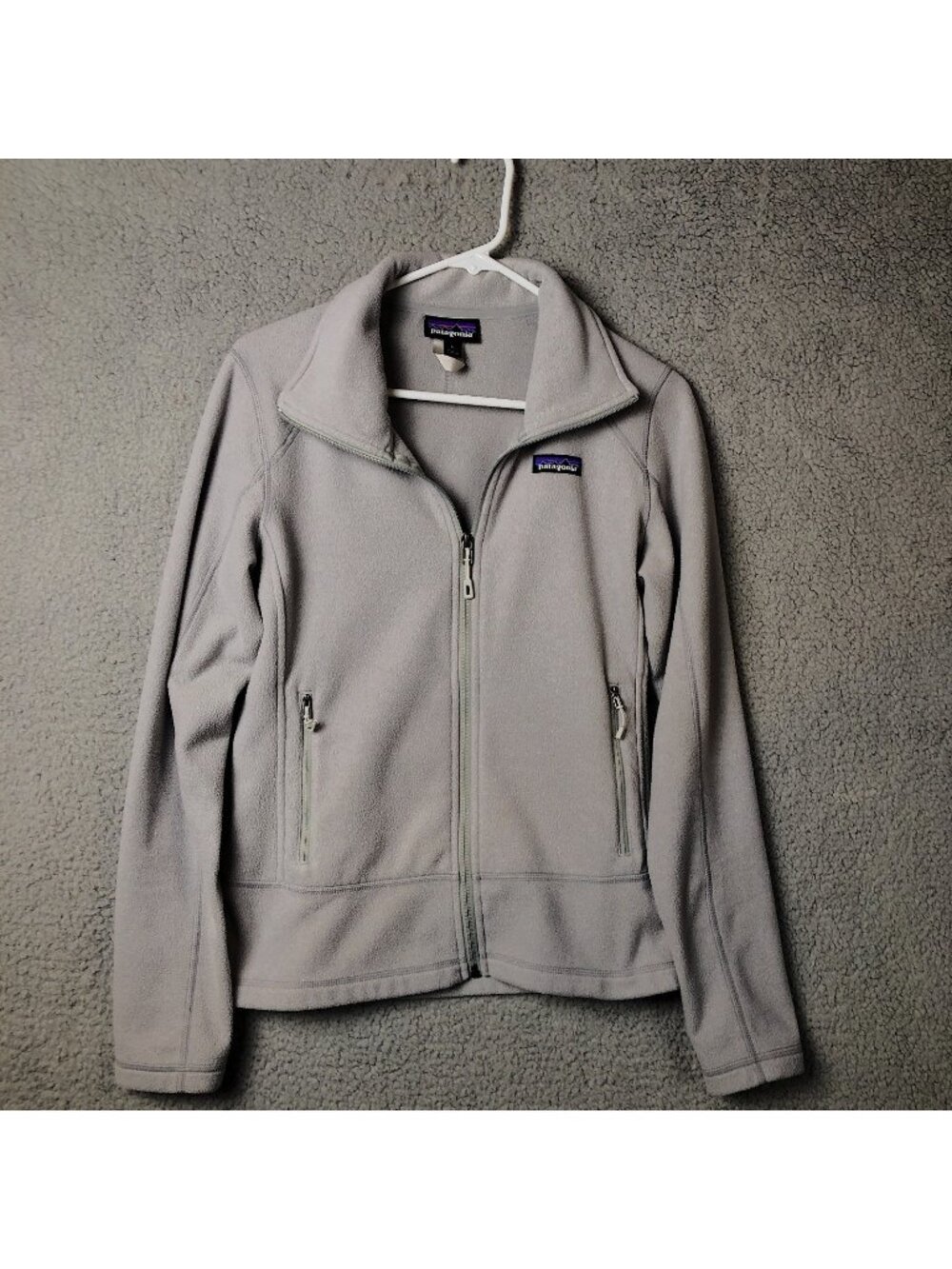 PATAGONIA Women’s Fleece Full Zip Jumper Style Gray Small Pockets